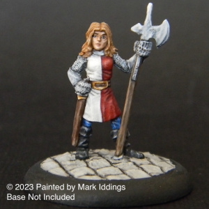 Guardswoman with halberd