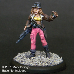Female Bounty Hunter with Machine Gun